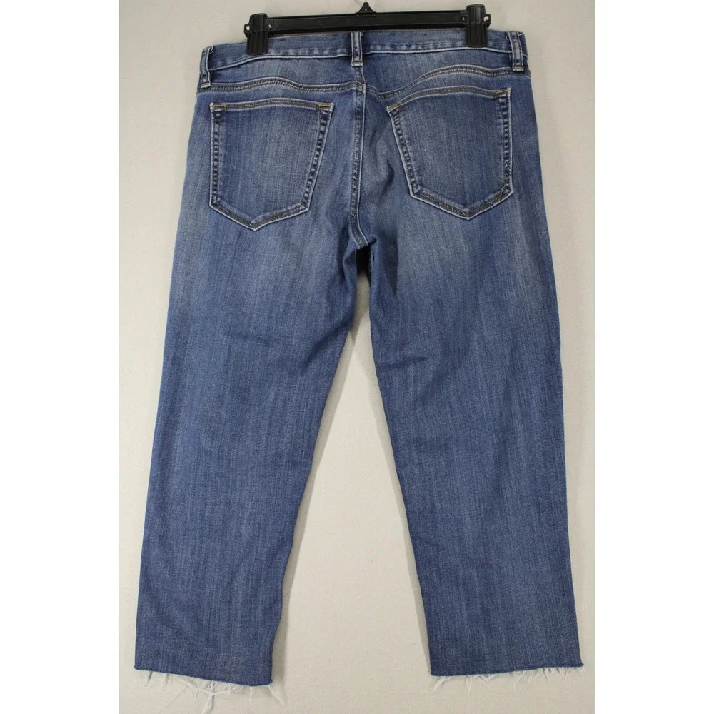 Banana Republic Jeans Traveler Slim Mens 30x21 Raw Hem Denim Cropped